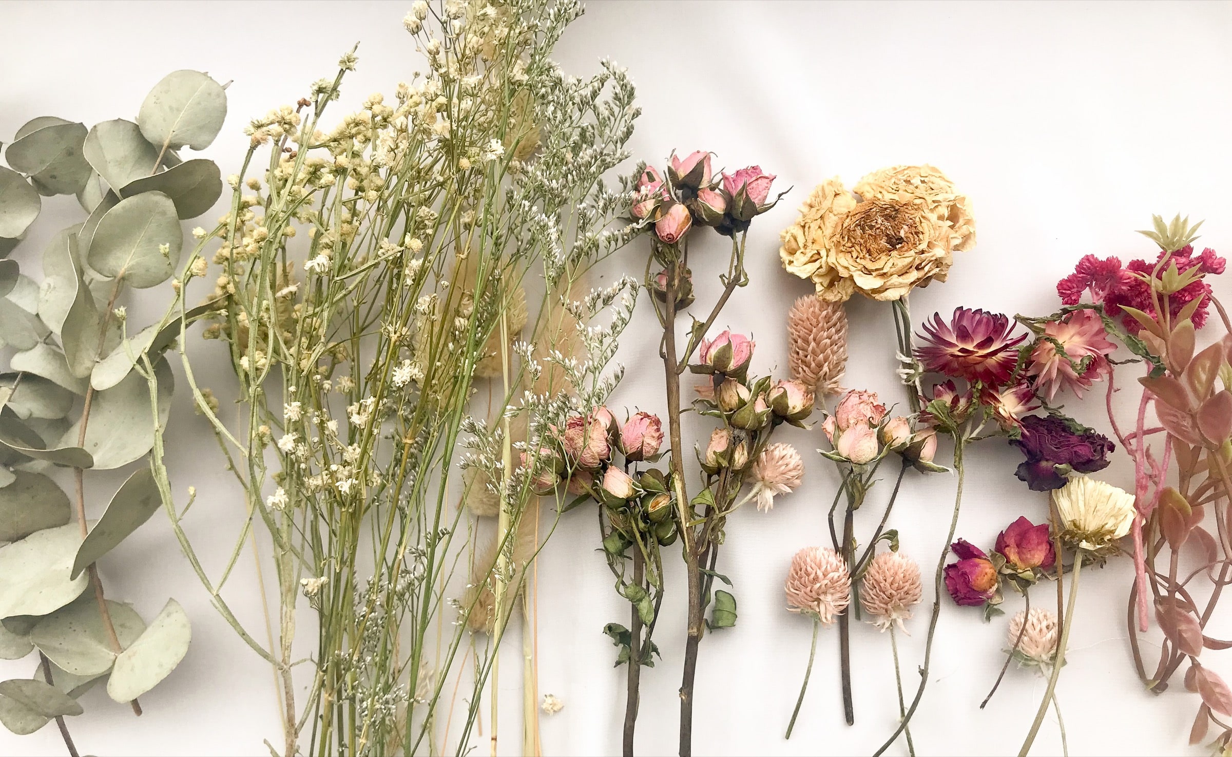 A bohemian floral arrangement of seasonal blooms composed by hand at the BESPOKEN studio